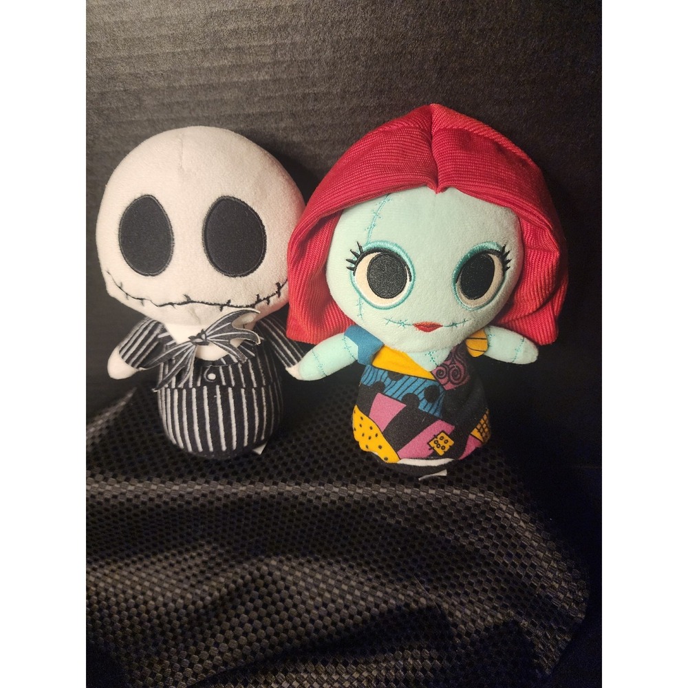 Funko Plushies of Jack Skellington and Sally From Nightmare Before Christmas 7"